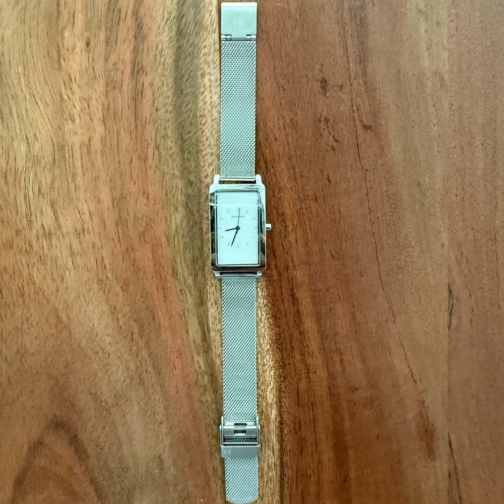 Silver Mesh Strap Watch
